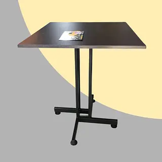 Mesa Cuadrada Tapa En Rh Color Wengue