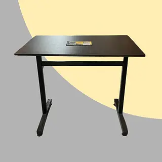 Mesa Rectangular De 90cm X 60cm Tapa En Rh Color Wengue