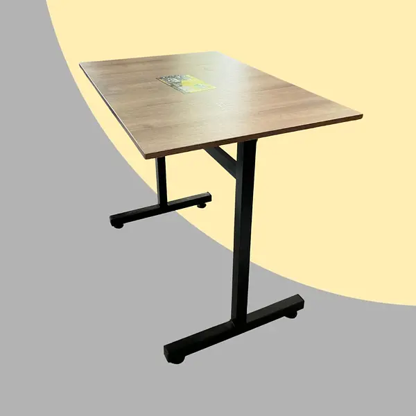Mesa Rectangular De 90cm X 60cm Tapa En Rh Color Amaretto