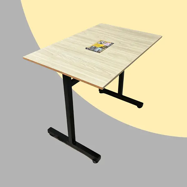 Mesa Rectangular De 90cm X 60cm Tapa En Rh Color Arena