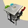 Juego De Sillas Karla Sentadero En Acero Mesa 90x60 En Acero